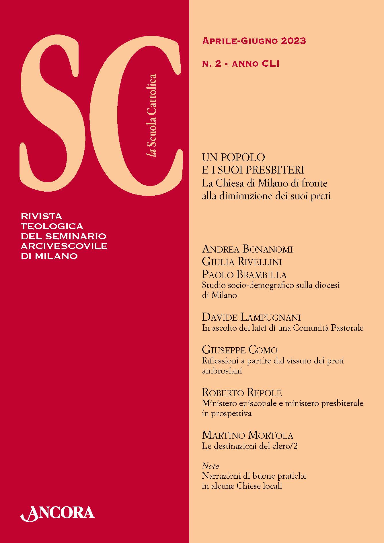 					View Vol. 2 No. 151 (2023): Un popolo e i suoi presbiteri
				