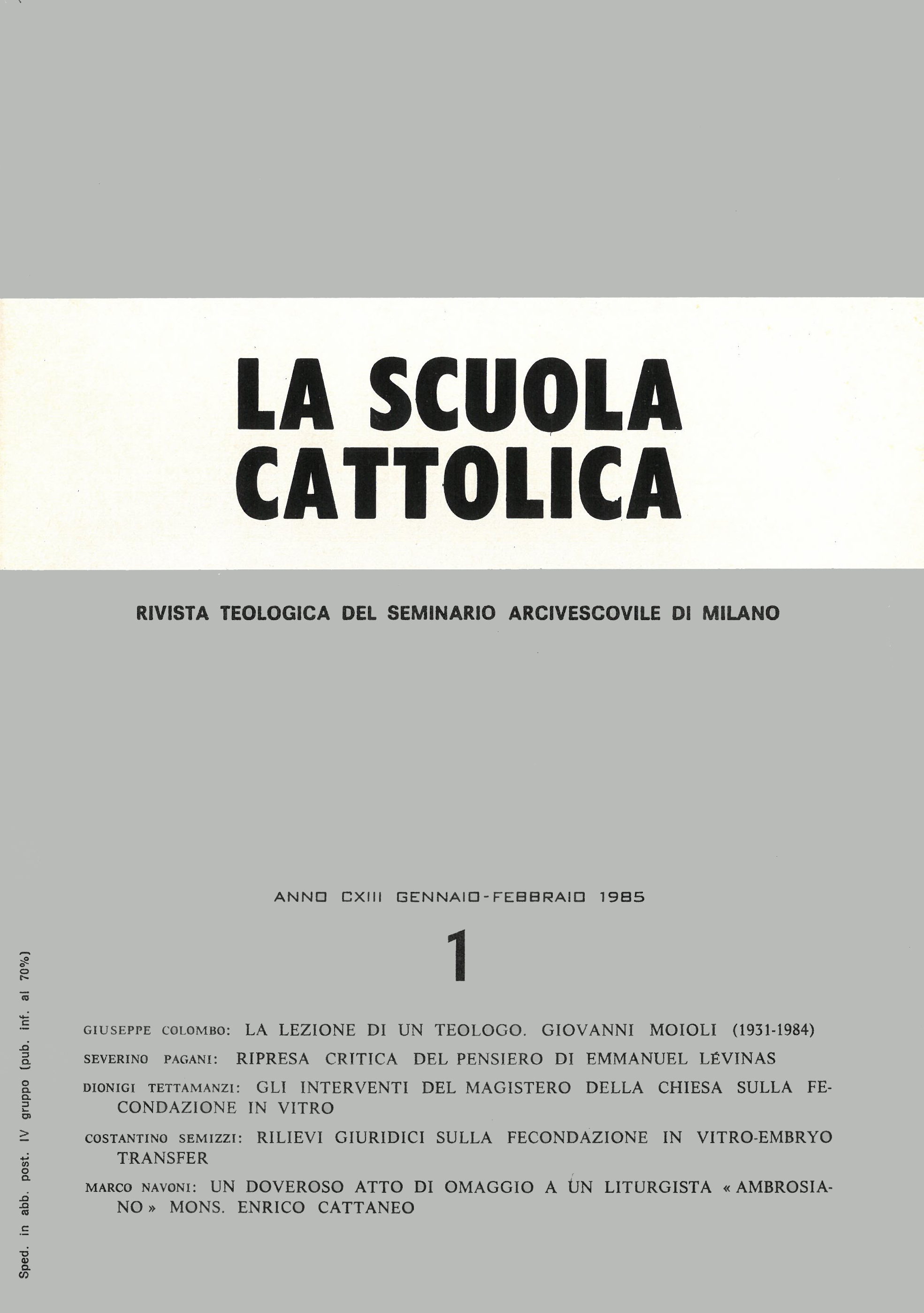 					Visualizza V. 113 N. 1 (1985)
				