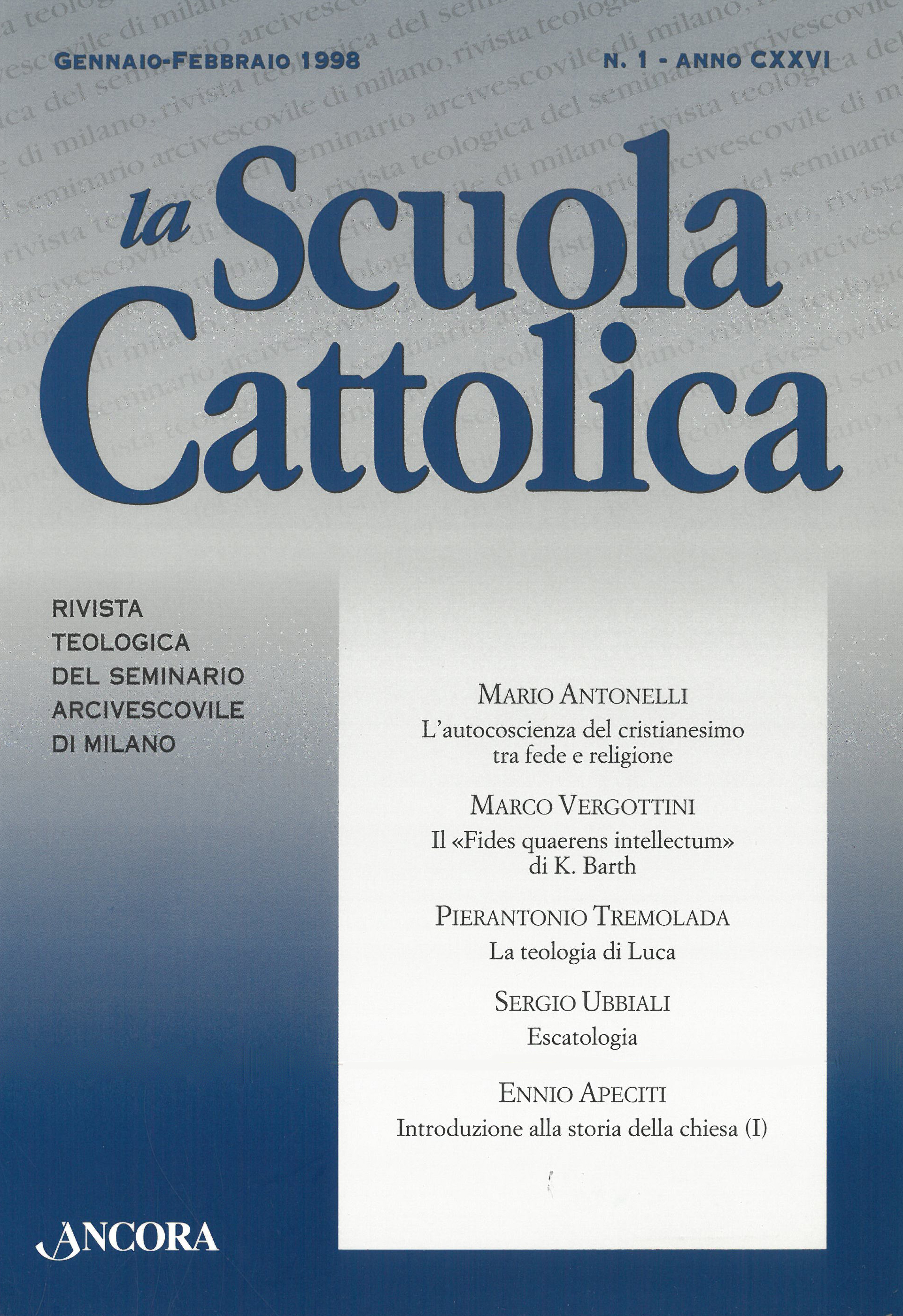 					Visualizza V. 126 N. 1 (1998)
				