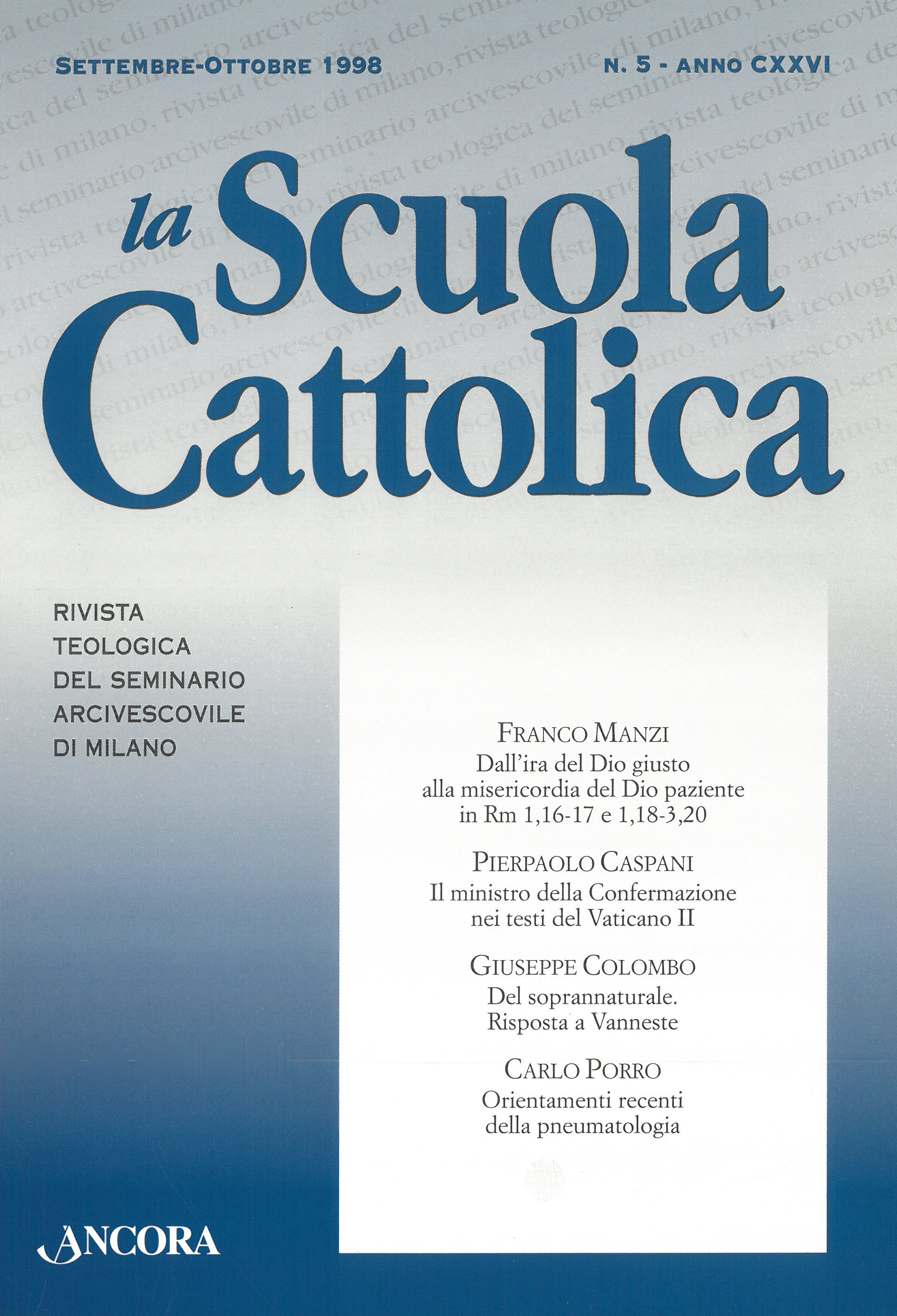 					Visualizza V. 126 N. 5 (1998)
				