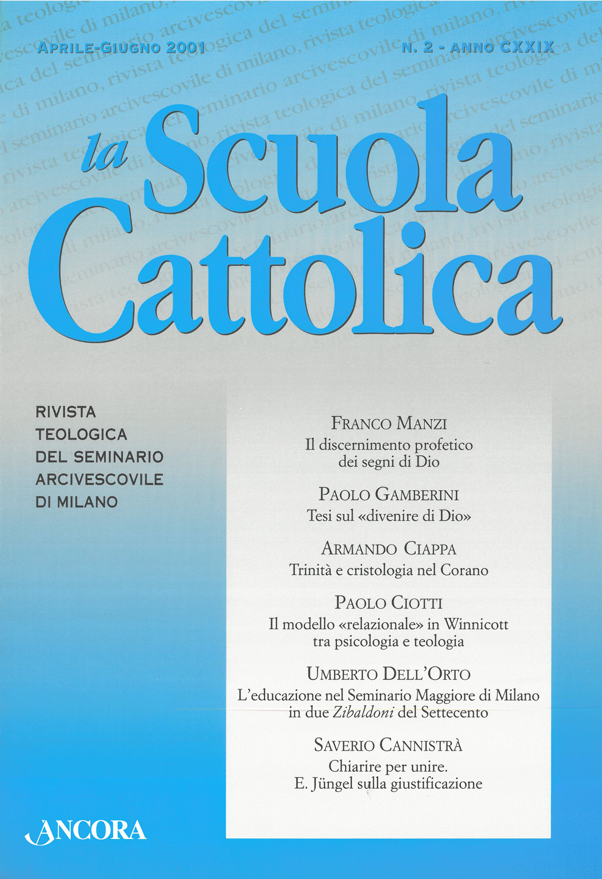 					Visualizza V. 129 N. 2 (2001)
				