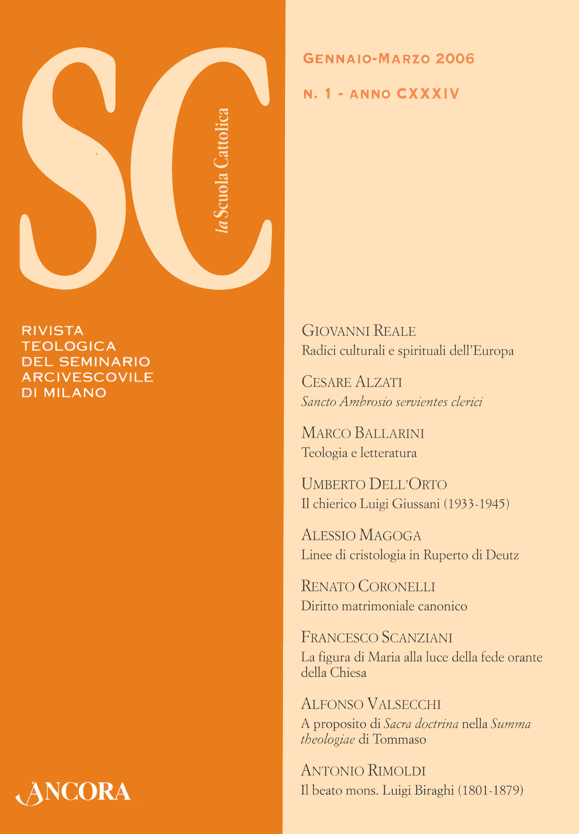 					Visualizza V. 134 N. 1 (2006)
				