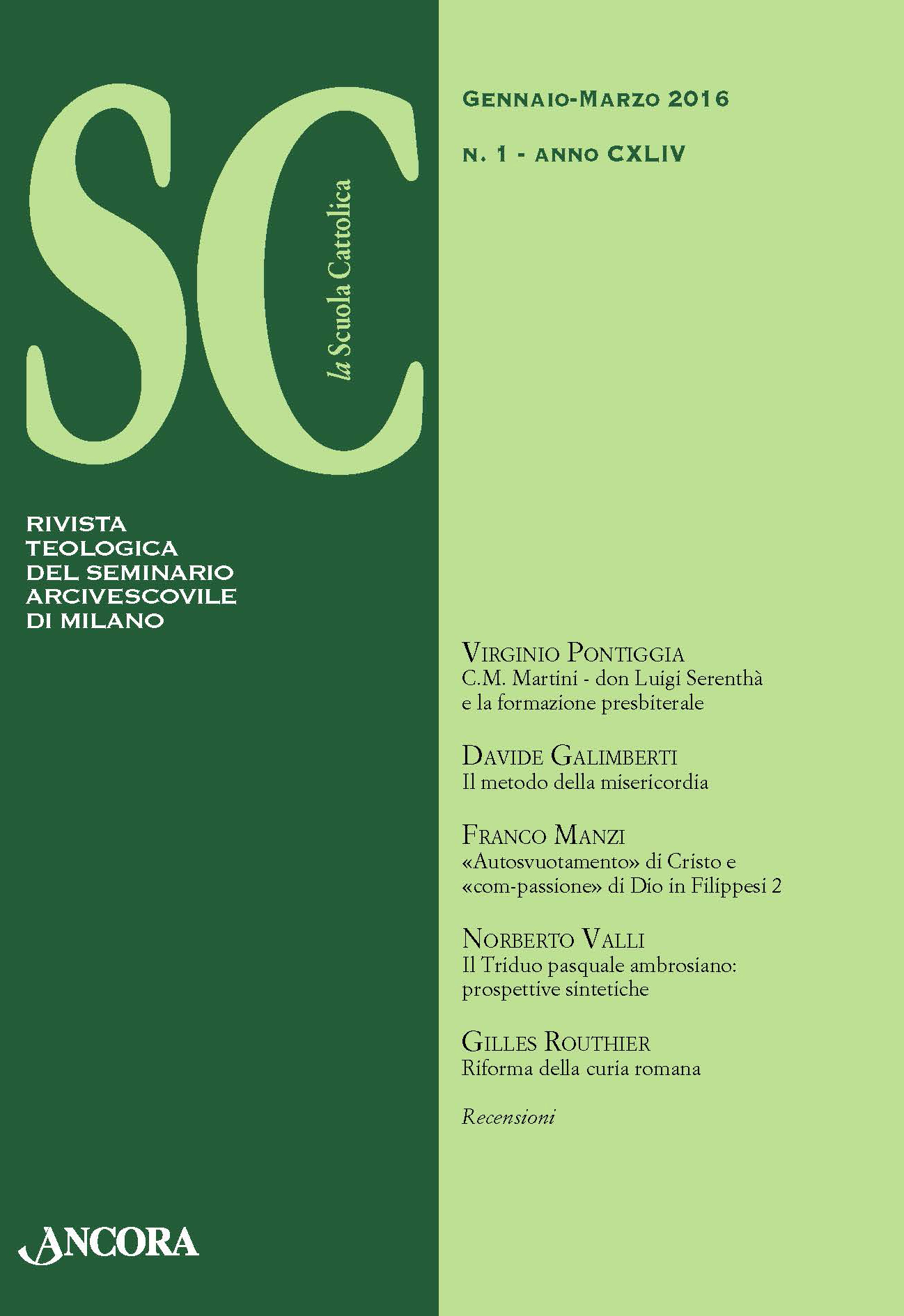 					Visualizza V. 144 N. 1 (2016)
				