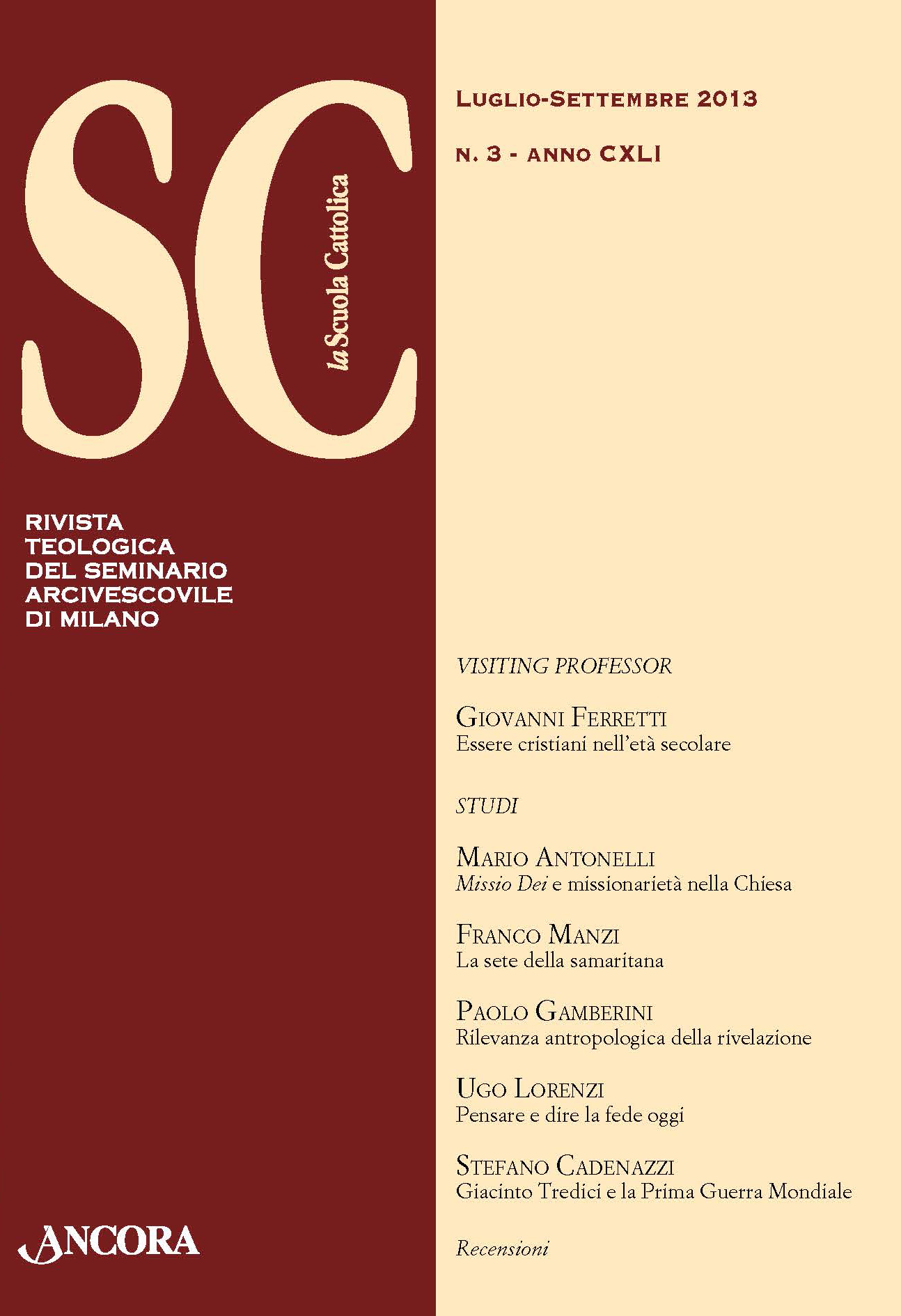 					Visualizza V. 141 N. 3 (2013)
				