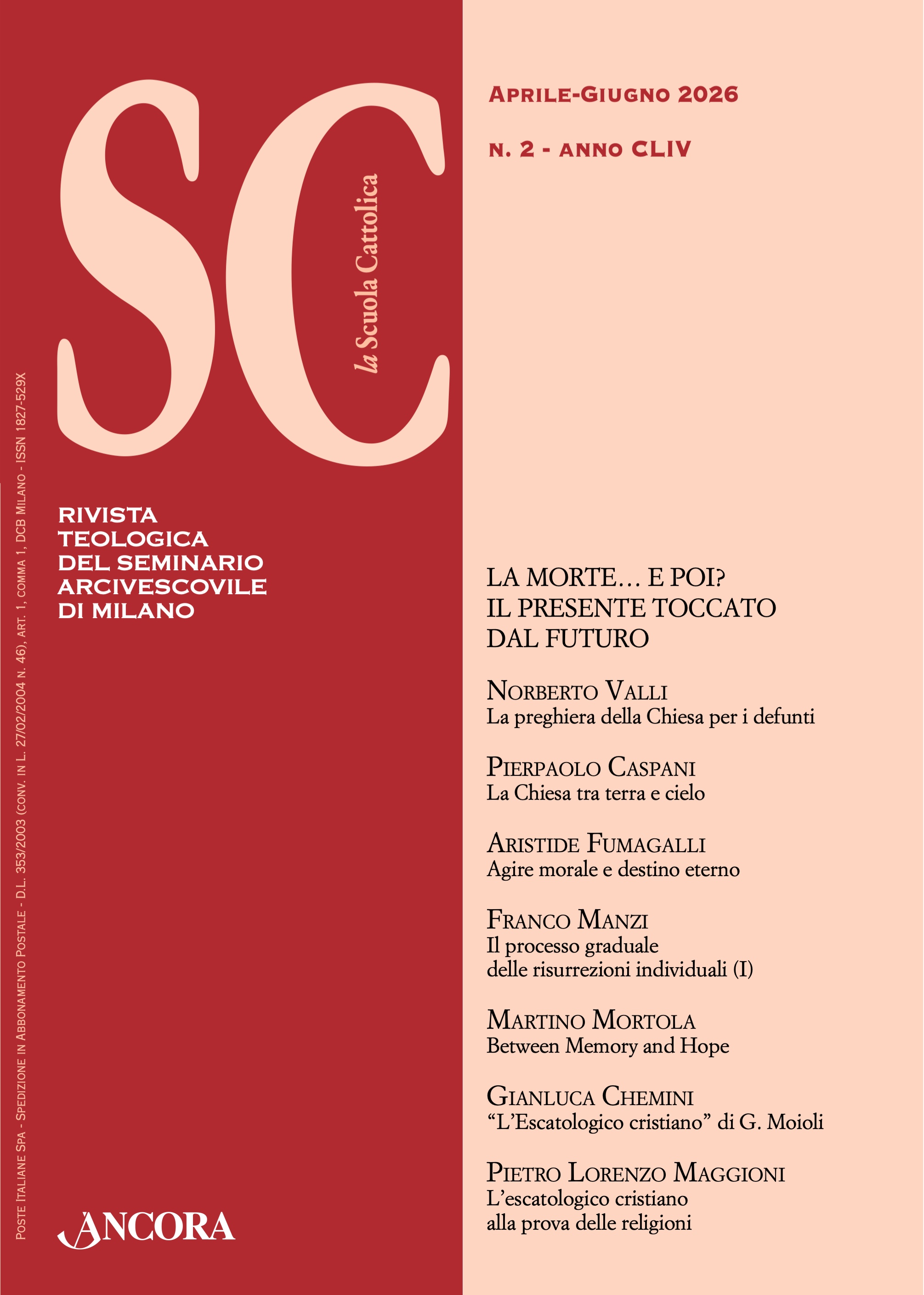 					Visualizza V. 154 N. 2 (2026): La morte ... e poi?  Il presente toccato dal futuro 
				